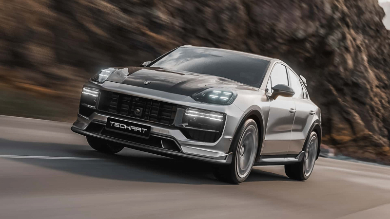 С этим обвесом, кроссовер Porsche Cayenne выглядит несколько странно